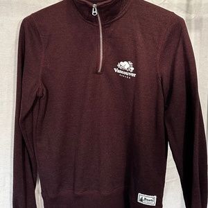 Women's Roots Red Half Zip Jacket (Petite S)